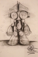 Sinbot. Charcoal doodle. 2016.